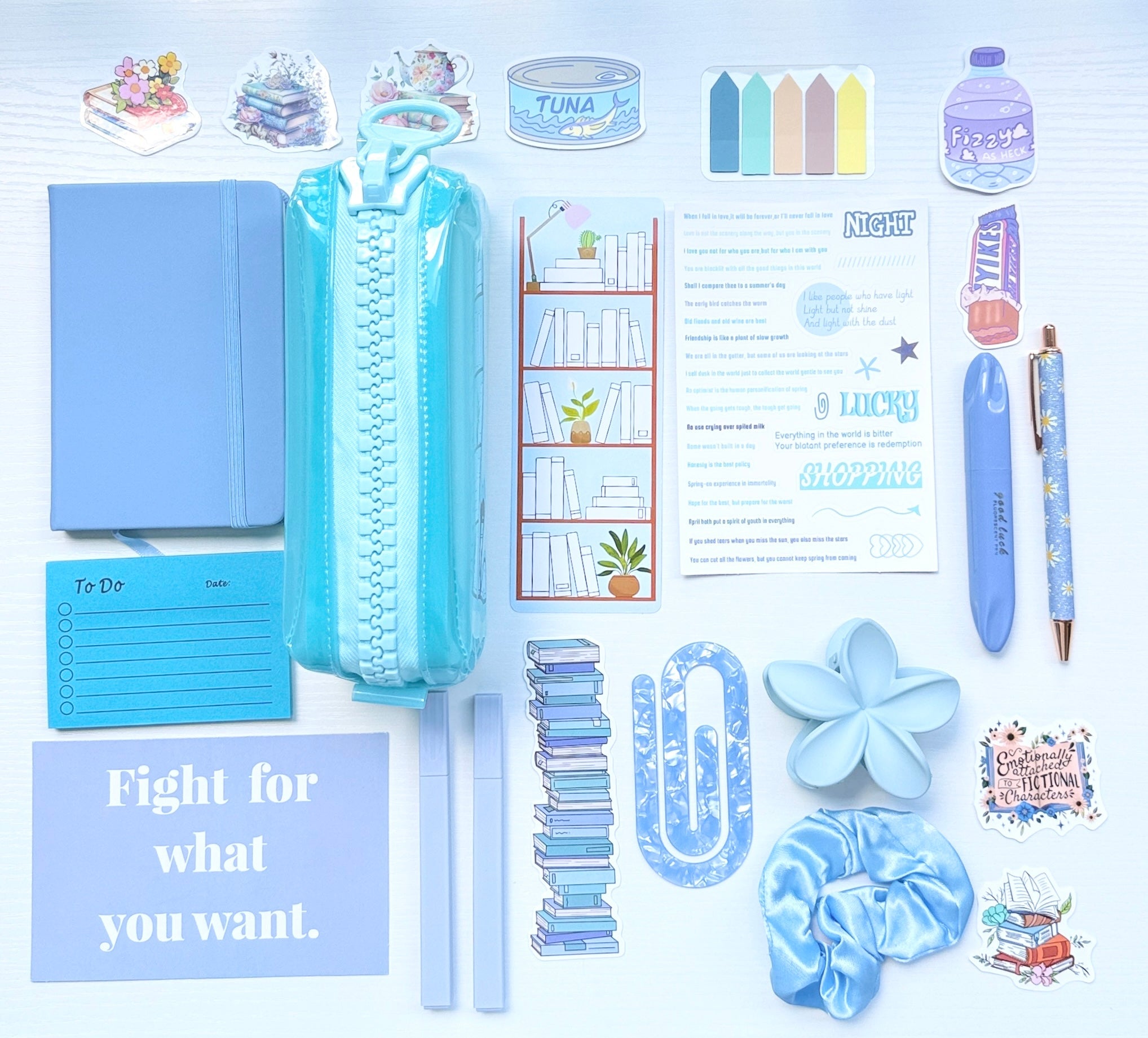 Aesthetic Gift Set with Stationery – Blue Whisper Edition