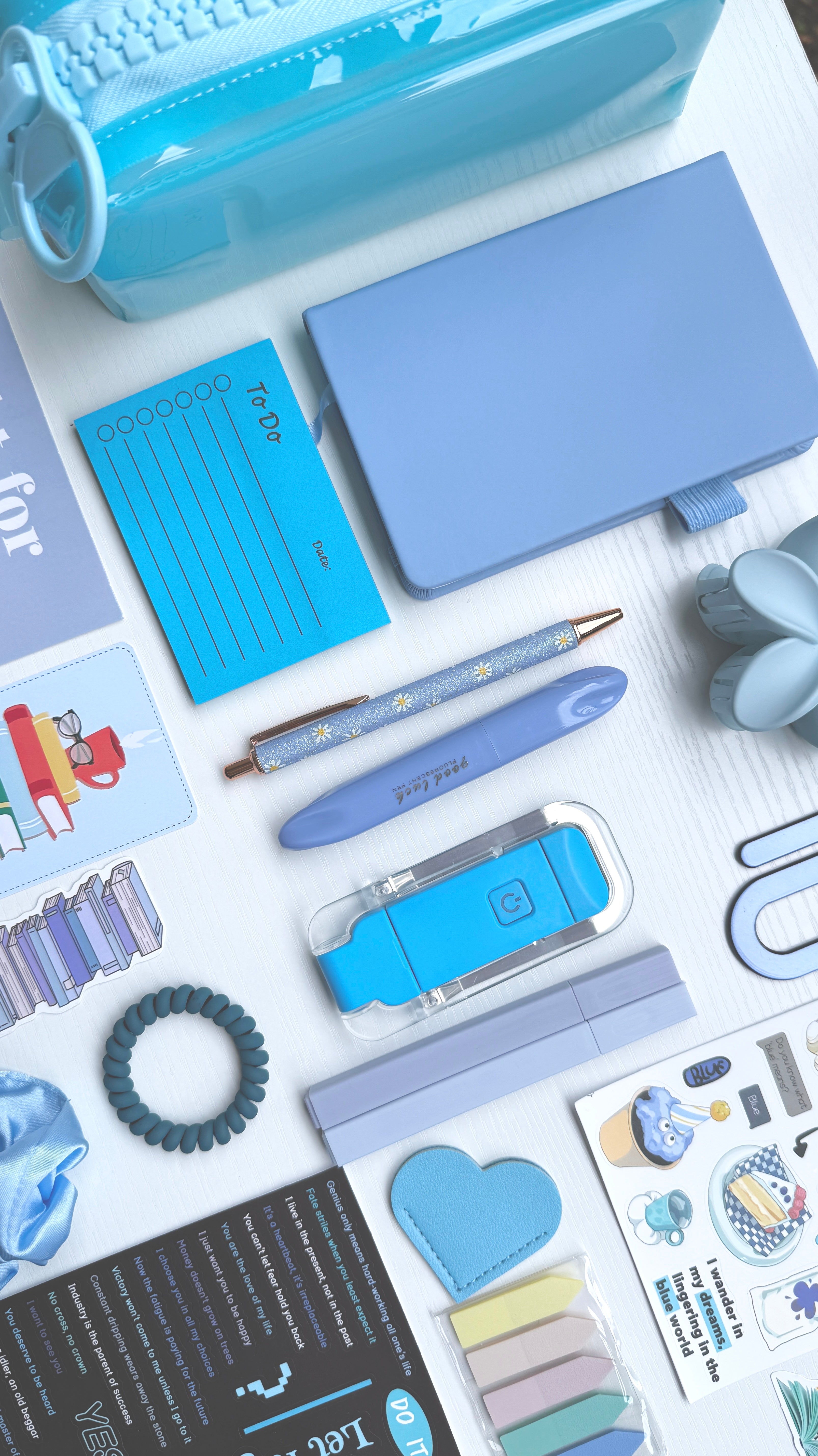 Aesthetic Gift Set with Stationery – Blue Whisper Edition