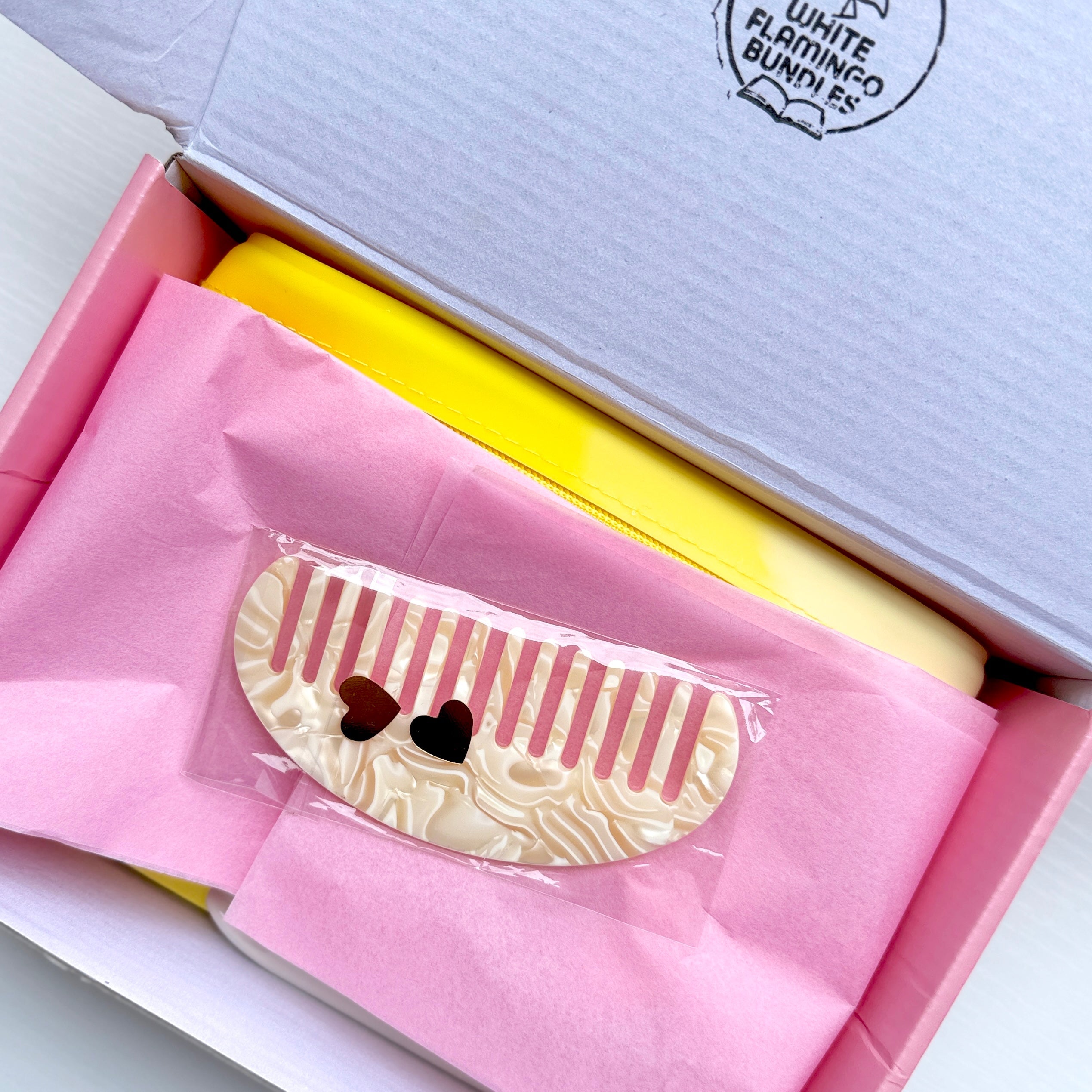 Cozy Stationery Gift Bundle – Yellow Blossom Soft Desk Set