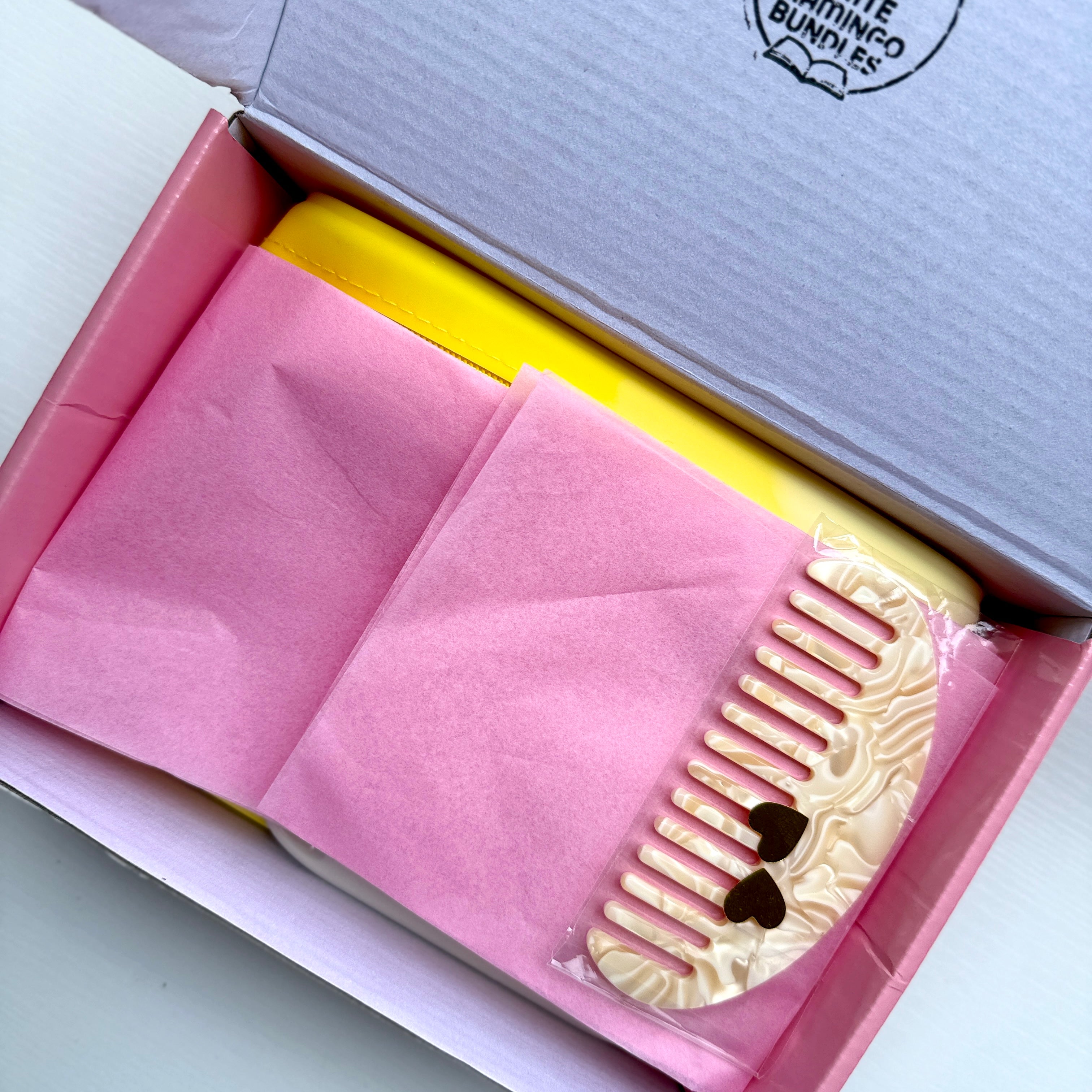 Cozy Stationery Gift Bundle – Yellow Blossom Soft Desk Set