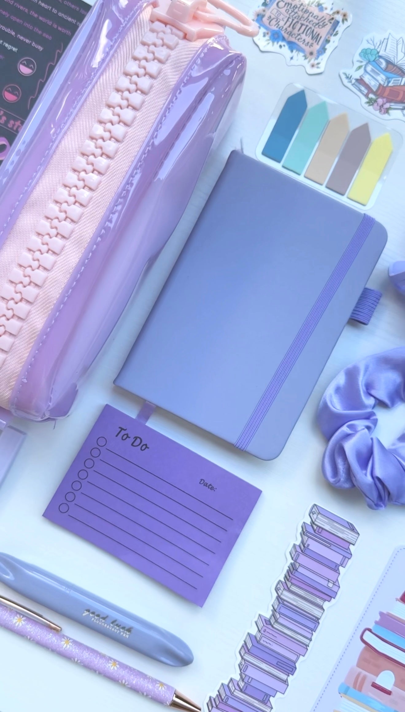 Calm Stationery Gift Set – Purple Velvet Aesthetic Bundle