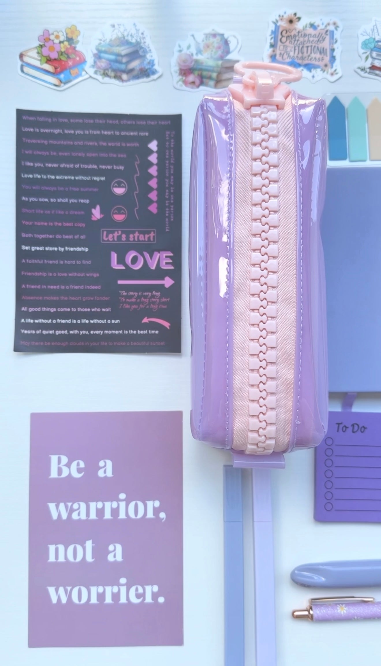 Calm Stationery Gift Set – Purple Velvet Aesthetic Bundle