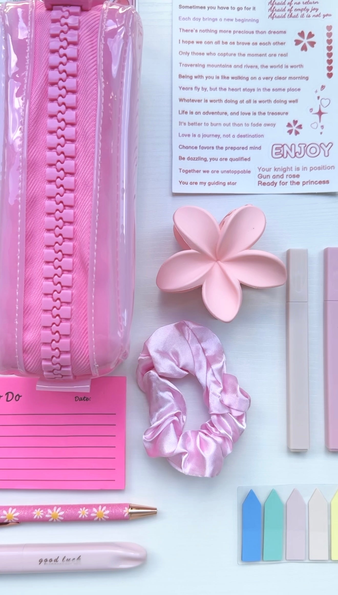 Pink Blossom Stationery Bundle – Soft Aesthetic Gift Set