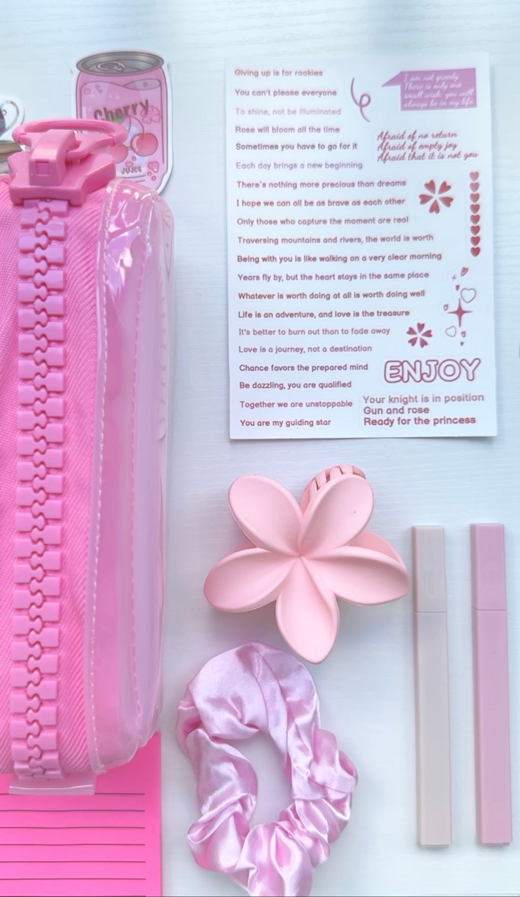Pink Blossom Stationery Bundle – Soft Aesthetic Gift Set