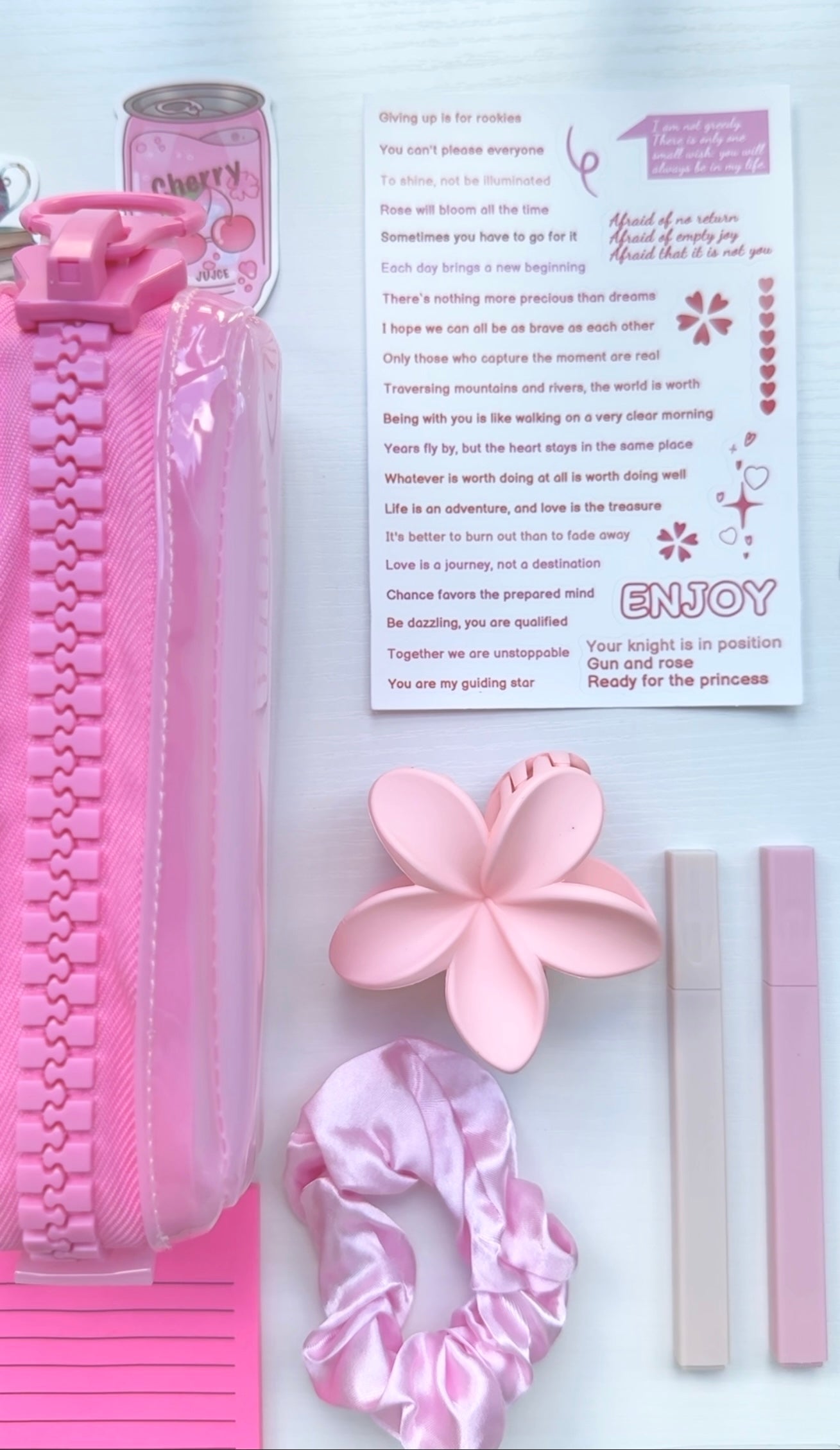 Pink Blossom Stationery Bundle – Soft Aesthetic Gift Set