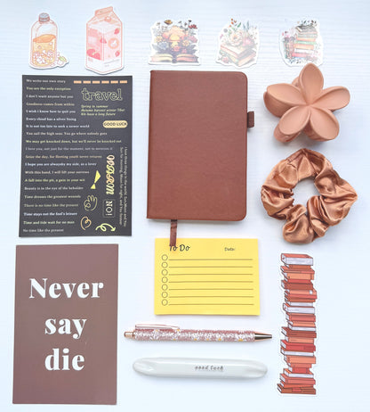 Soft Aesthetic Stationery Set – Caramel Whisper