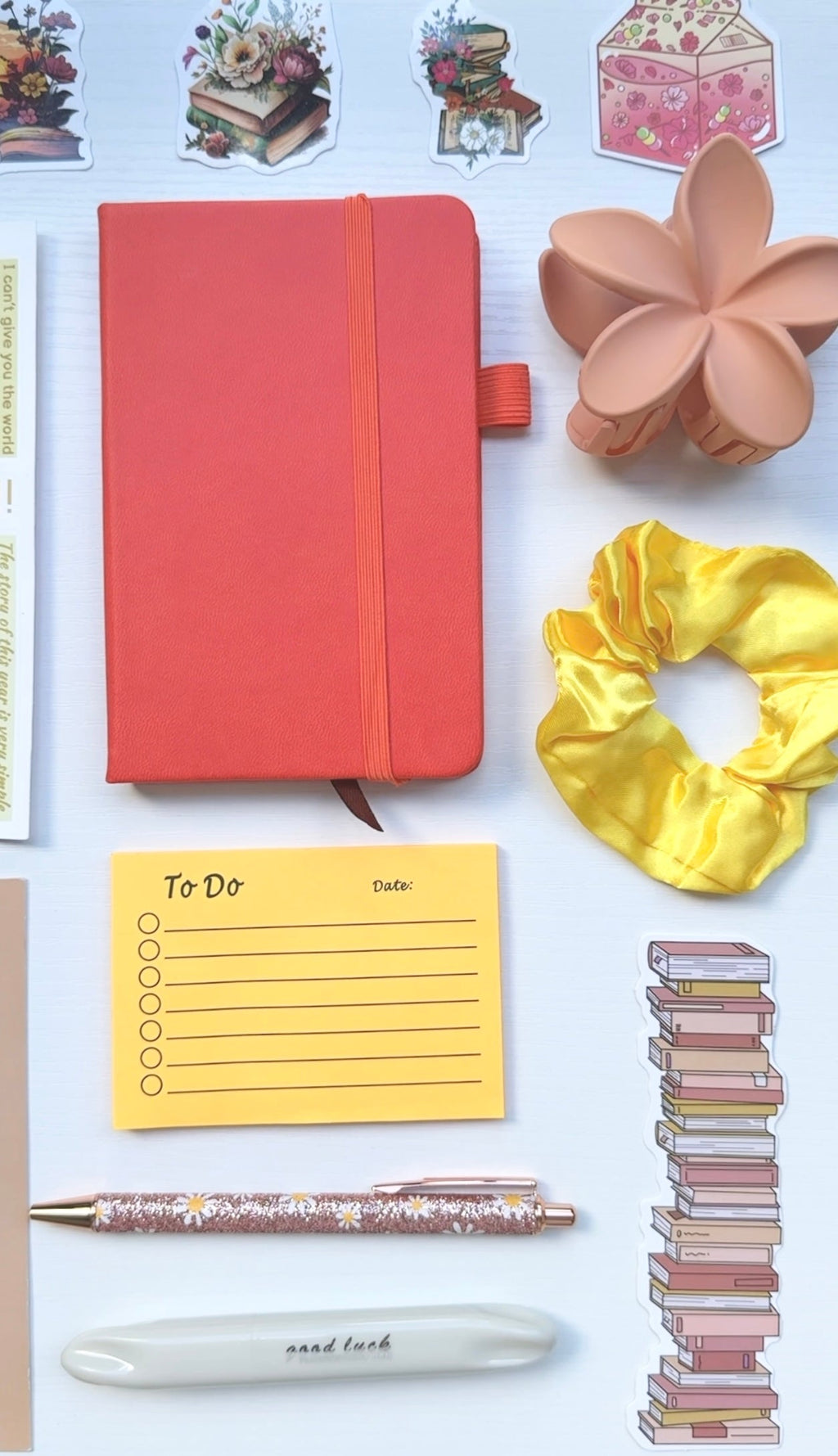 Aesthetic Stationery Bundle – Warm Orange Haze Cozy Gift