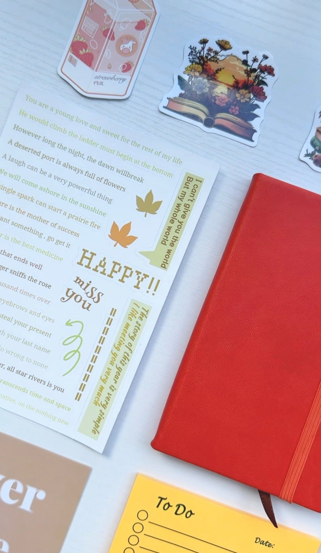 Aesthetic Stationery Bundle – Warm Orange Haze Cozy Gift