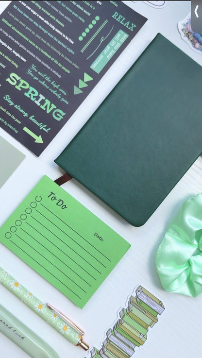 Minimal Elegant Gift Bundle – Green Matcha Stationery Set