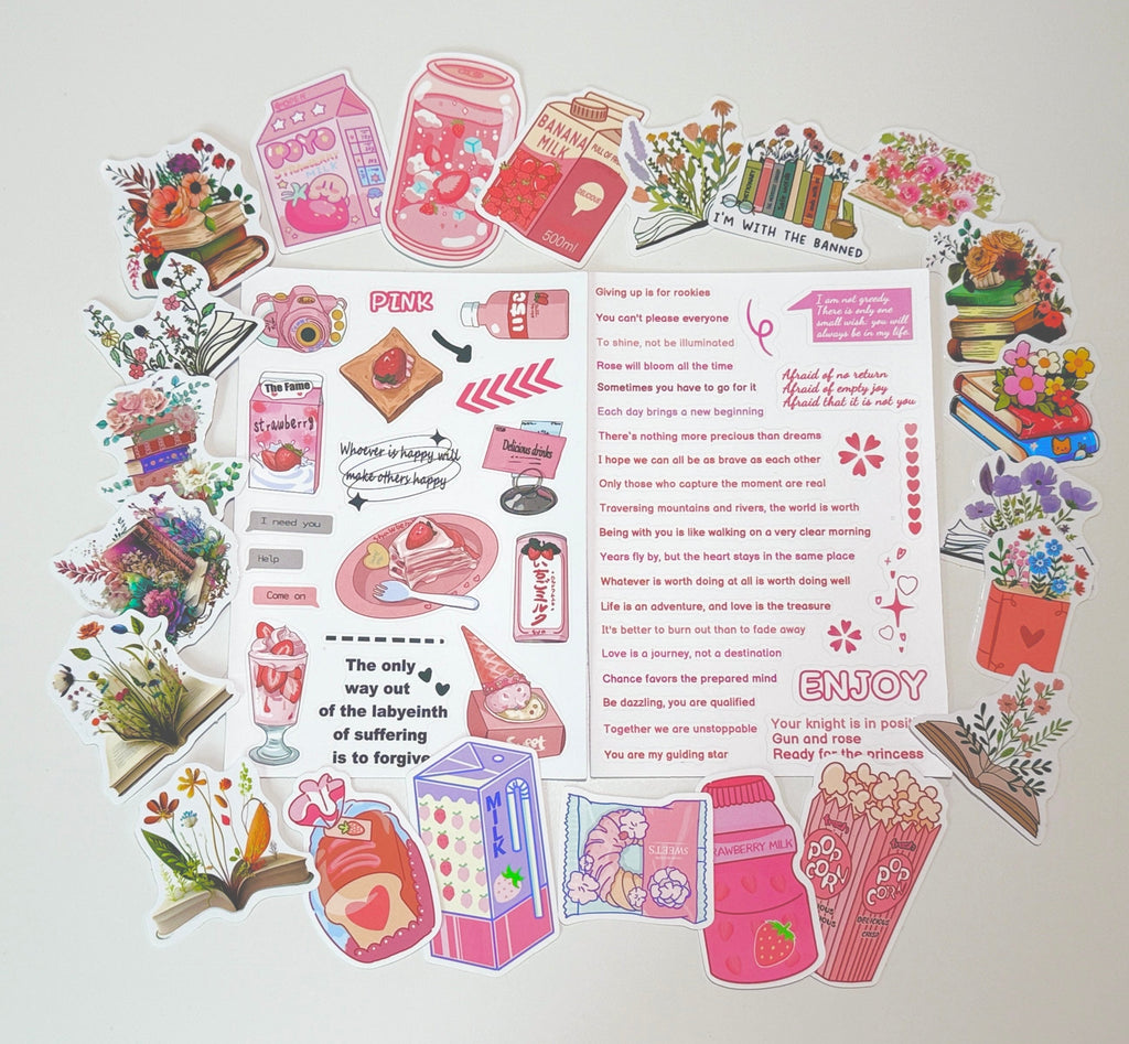 Sticker Set — Fun Cartoon & Bookish Stickers